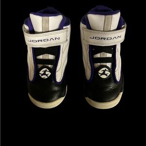 Jordan Sneakers with Purple and White Accents